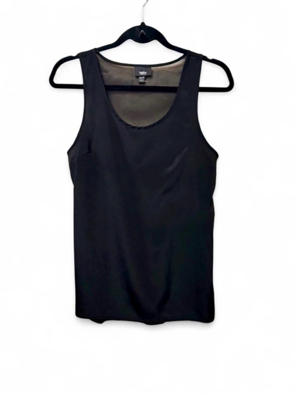 Mossimo Black Sleeveless Blouse Top with a Back Top Mesh Panel Detail Sz XS